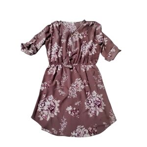 Women's Floral Roll-up Dress